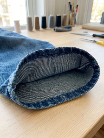 Подшить джинсы с сохранением оригинального шва